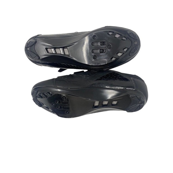 Hiland Mens Cycling Bike Shoes Black Straps Clipless Size US 8 Or 39 Wore Once - Picture 8 of 8